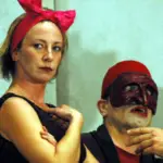 Columbine und Pantalone in Arlecchino&Co, werkraumtheater graz