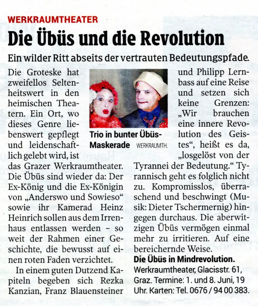 Pressestimmen Kleine Zeitung Mindrevolution